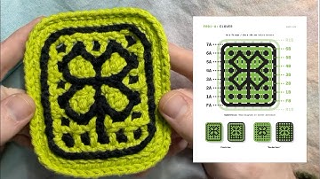 (Left-Handed) Clover Patch, Interlocking Filet Crochet pattern and tutorial Part 1