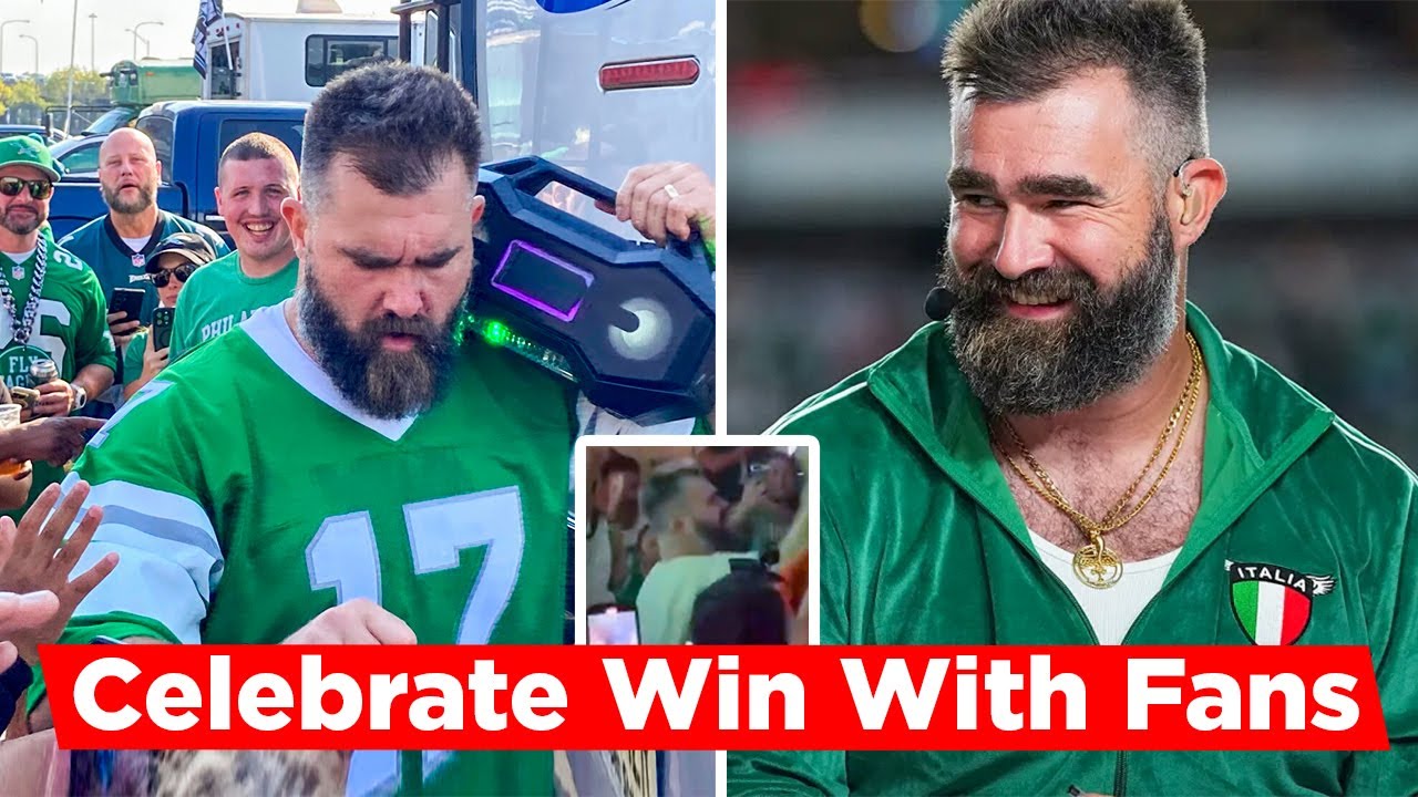 Jason Kelce Drinks And Parties With Eagles Fans In A Surprise