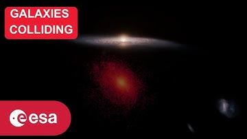 Animation of dwarf galaxy colliding with the Milky Way