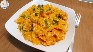 طريقه المكرونه بكريمة الطبخ لذيذة وسهله/Pasta with cooking cream