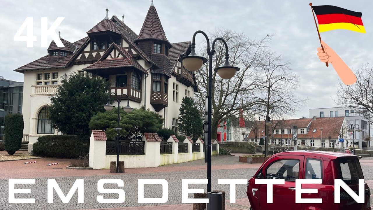 🇩🇪 Emsdetten 4K Walking / The Germany / A Perfect Mix of Tradition and Modern Life
