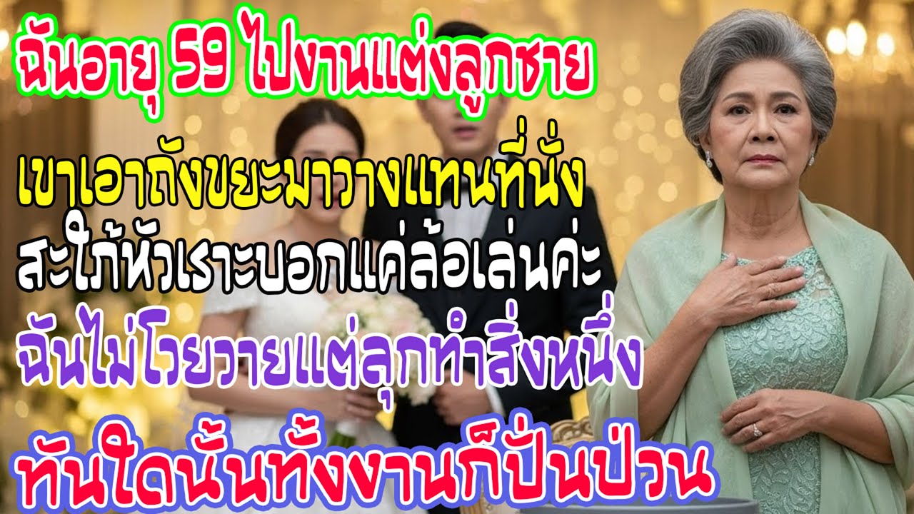 อายุ59 ในงานแต่ง ลูกสะใภ้นำถังขยะมาตั้งแทนที่นั่ง ฉันลุกขึ้นทำสิ่งหนึ่ง…ทันใดนั้นทั้งงานวุ่น