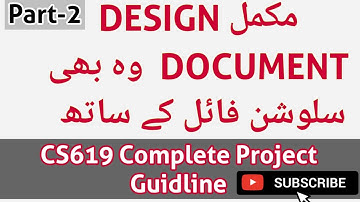 Design Document For Cs619 project | Cs619 project Design document 2020| Complete Solution CS619 proj