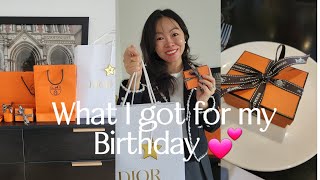 What I got for my Birthday! Unbox with me! Hermes & Dior presents 🎁💕 A New Bag?? 🥰