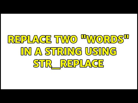 Replace two "words" in a string using str_replace