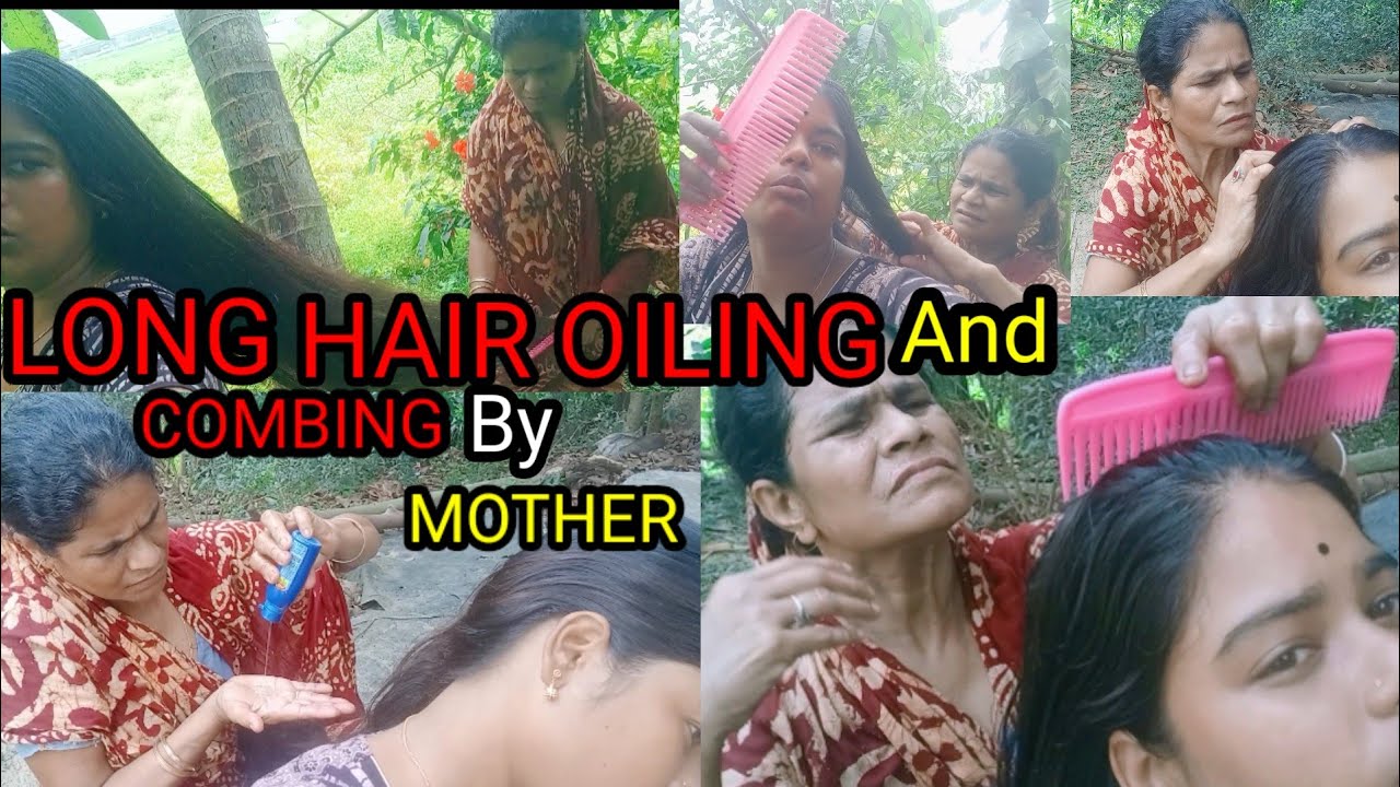 Long Hair Oiling & Combing By Mother | How to Long Hair Oiling & Combing By Mother|Long Hair Oiling