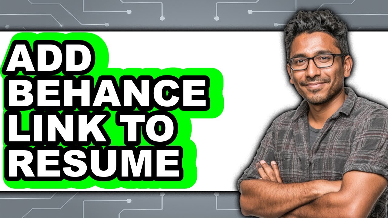How to Add Behance Link to Resume - Full Guide - YouTube
