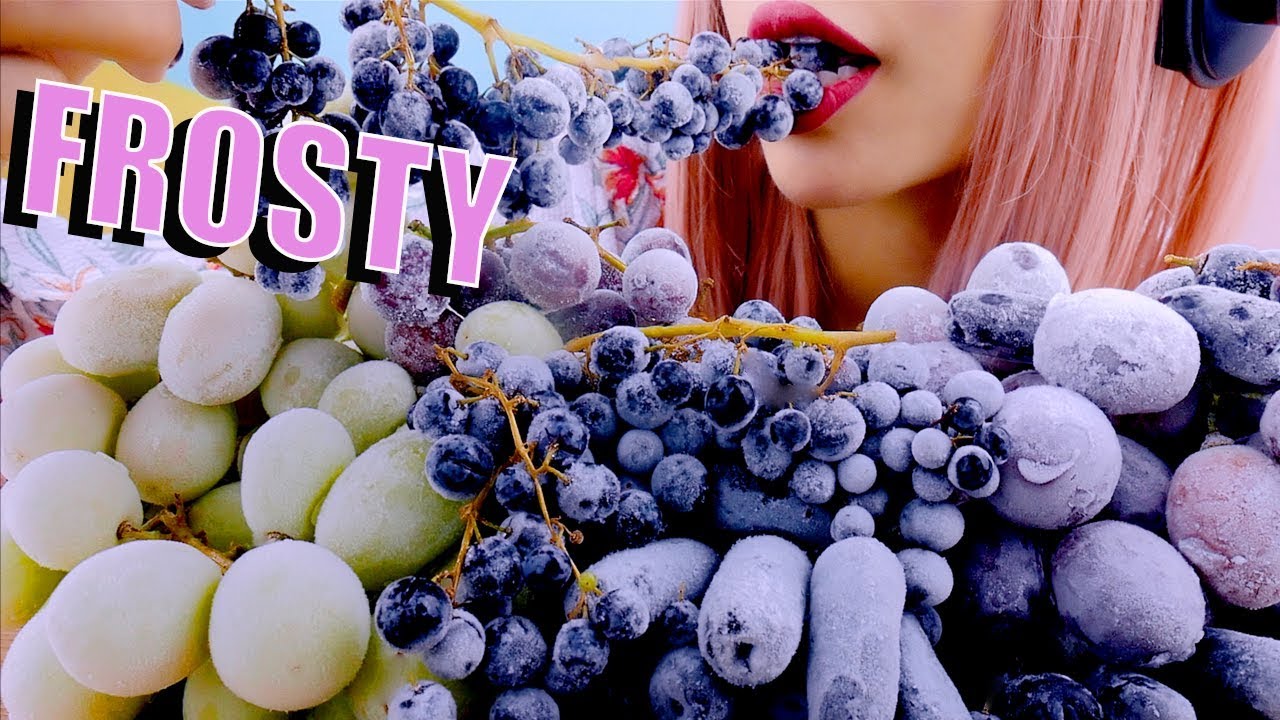 ASMR Frozen Grapes MOONDROP Eating Sounds No Talking 먹방 YouTube