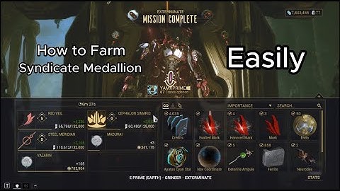 Warframe - How to Farm Syndicate Medallion Fast and Easy with Limbo!