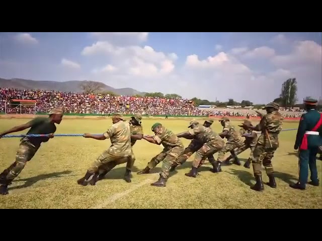 Police vs Army battle-tug war class=
