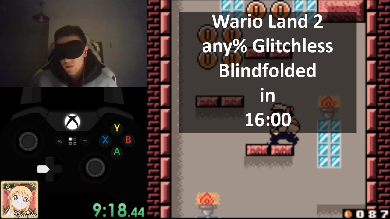 [Blindfolded] Wario Land 2 - any% Glitchless Speedrun in 16:00 by