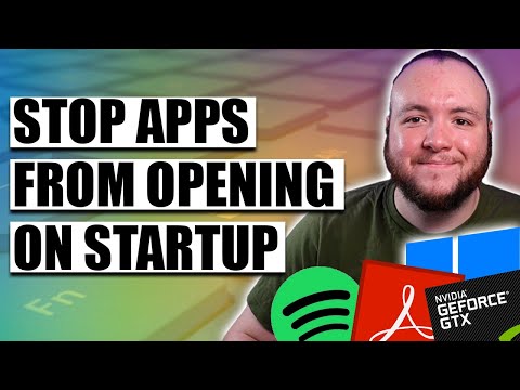 How do I stop applications from opening on startup?