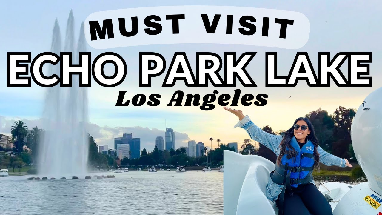 BEST things to do in LA // Visit Echo Park Lake// Best DTLA Skyline Views