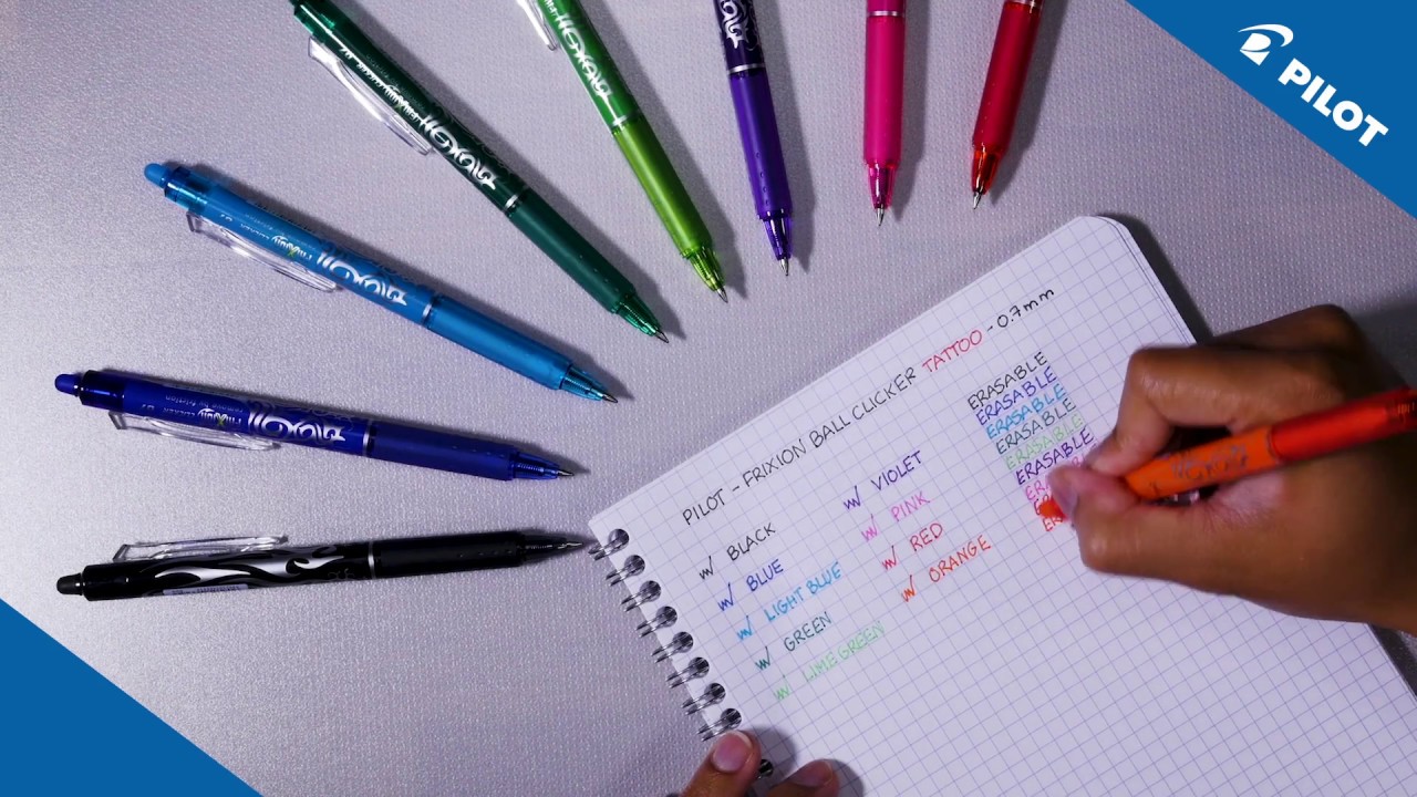 select colour Pilot FriXion CLICKER 07 TATTOO design Erasable Rollerball Pen select colour Pilot FriXion CLICKER 07 TATTOO design Erasable Rollerball Pen