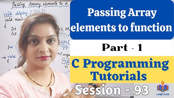 C-93-Functions in C|Passing Array elements to function|Part-1|#passingarrayelementstofunction#c