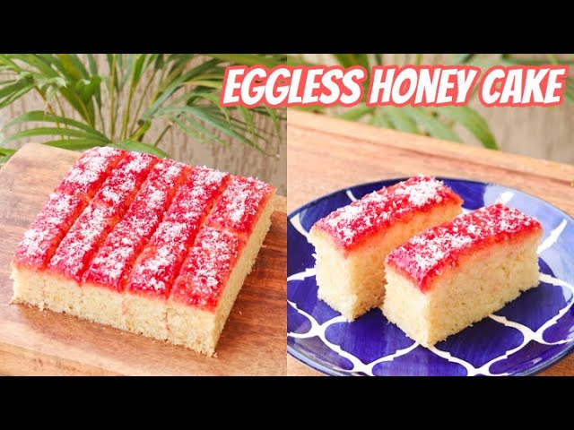 Eggless Honey Cake  Indian Bakery Style Honey Cake Recipe  Gayathris  Cook Spot