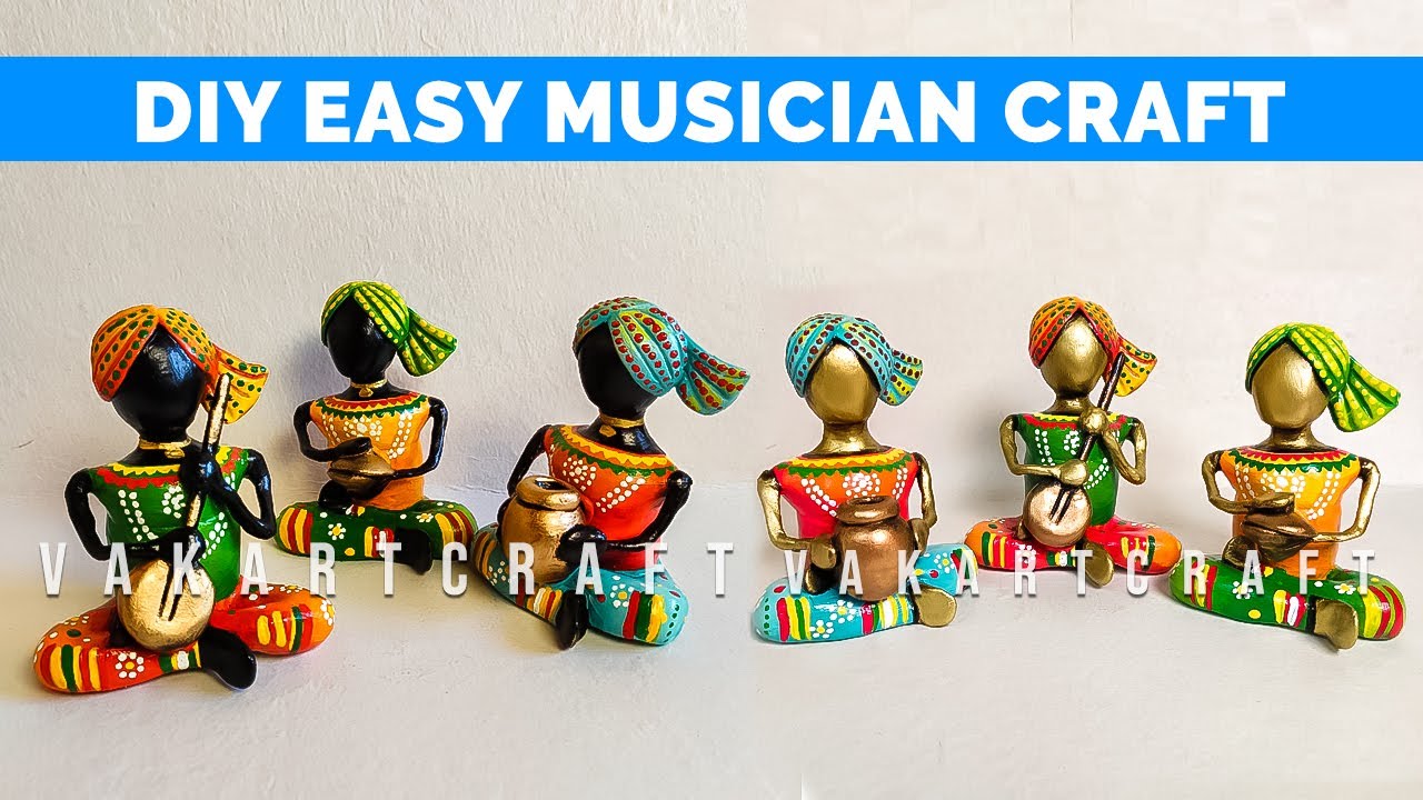 Easy Musician Dolls | Acrylic paint bottle craft - Best out of waste