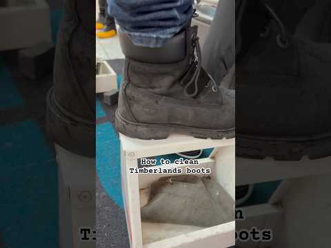 How To Clean Timberland Boots 🥾 using EBkicks shoe cleaner #timberlands #shoecleaner