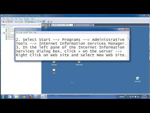 Configuring iis service in windows server 2003