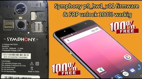 Symphony P9 flash & FRP unlock
