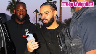 Drake & His Overzealous Bodyguards Take Off From Mike Rubin's Super Bowl Party In Phoenix, AZ
