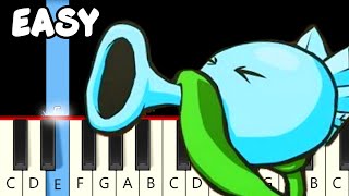 Graze the Roof (from Plants vs Zombies)  Fast and Slow (Easy) Piano Tutorial