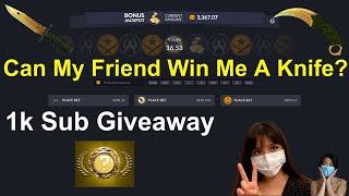 MY FRIEND SPENDS MY CSGOEMPIRE BALANCE ($70 CSGO KNIFE GIVEAWAY!)