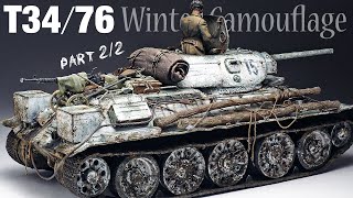 : T34/76 in winter camouflage - Part 2 - 1/35 Tamiya - Tank Model - [ Painting - weathering ]