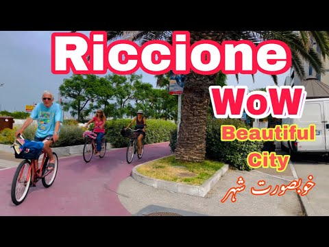 Riccione, Italy (4K) walking Tour Around the city #travel #trip #italy #tour #riccione #4k#vlog