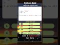 Python quiz #pythonlearning #music #coding #programming