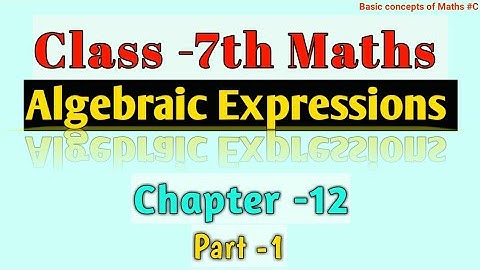 Algebraic Expressions | Chapter - 12 | Exercise - 12.1 Q 1, 2, 3 | Class -7th Maths | NCERT | Part 1