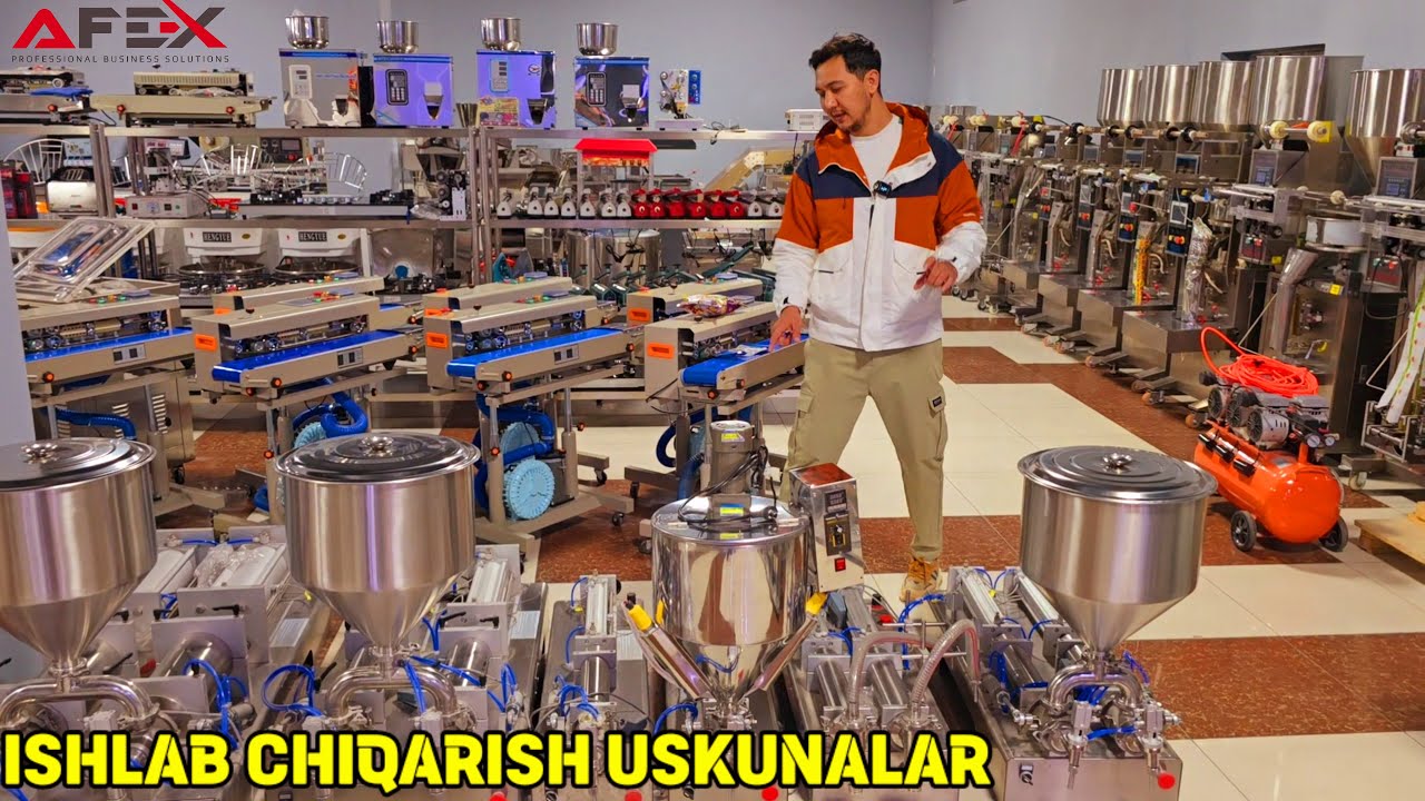 ORTACHA 300$ DAN 3000$ GACHA ISHLAB CHIQARISH USKUNALAR NARXLARI. QADOQLASH, DAZATOR, MINI BIZNES