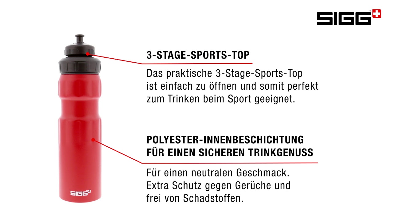 SIGG - Aluminium fietsdrinkfles - WMB Sports Dusk - Met 3-traps sportsluiting - Klimaatpartner gecertificeerd - Lekvrij - Vederlicht - BPA- vrij - Sport & Fiets Accessoires - Dusk - 0,75L