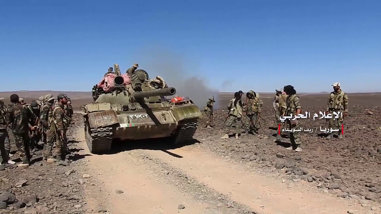 خاص: توثيق عمليات الجيش السوري في بادية السويداء الشرقية وتمشيطه عدة مناطق.