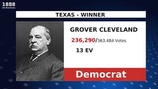 United States Texas Election Results 1888 Grover Cleveland Winner, Democrat, Benjamin Harrison, ...
