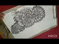 How to draw beautiful zentangle art | Floral zentangle art for beginners | Step bt step Zendoodle