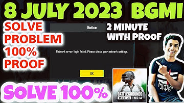 network error login failed please check your network settings BGMI | BGMI login problem | SOLVE