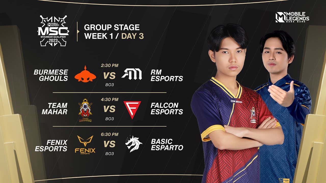 MSC 2023 Qualifier Myanmar Group Stage Day 3 YouTube