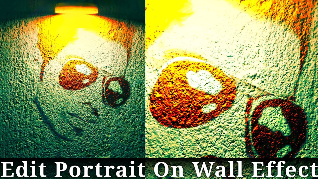 How to Edit Portrait On Wall | Own Wall Effect | #Phototactic # ...