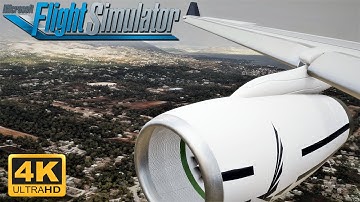 4K ULTRA Graphics - Project Mega Pack A330-300 Landing In Athens | Microsoft Flight Simulator 2020