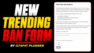 NEW TRENDING BAN FORM 🔥 | Latest Reporting Form Method | ILT4F4T PLUGGER