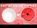 Coffee filter poppies  poppy coffee filter craft