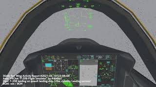 VRChat "F-35B Flight Simulator" 視程20mにおける強襲揚陸艦への着艦（迎角不足）