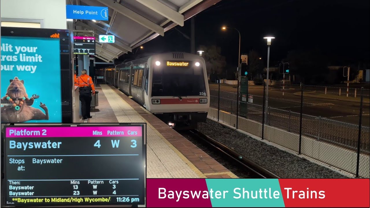 Perth to Bayswater Shuttle Trains