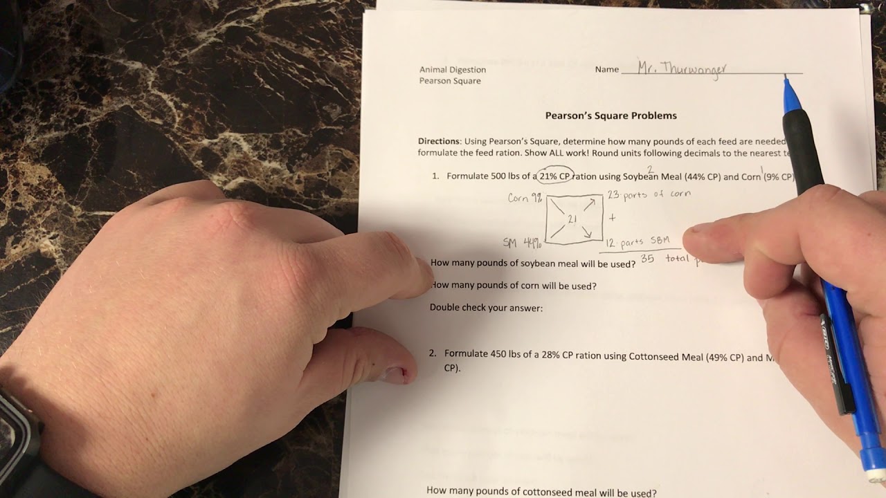 Pearson Square Practice