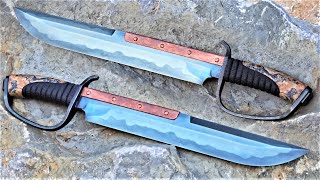 Copper Back Trench Knife  Bowie challenge  Bowie knife build off