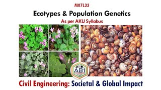 Ecotypes & Population Genetics I As per AKU Syllabus I CESGI