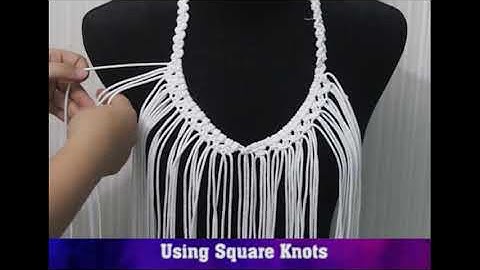 DIY Macrame Bikini Top - Macramé Tutorial for beginner by TNARTNCRAFTS