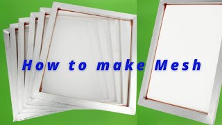 HOW TO CONSTRUCT A STRONG AND DURABLE MESH. #screenprinting #handmademesh