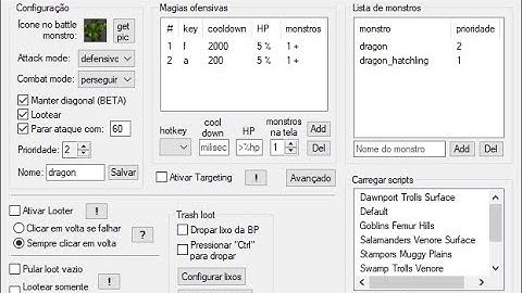 OldBot Tibia bot - Tutorial Cavebot, Targeting & Healer [DESATUALIZADO]